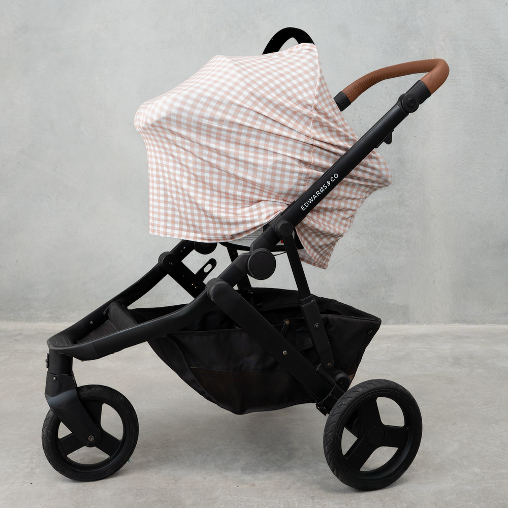 Beige Gingham Multi-Use Cover