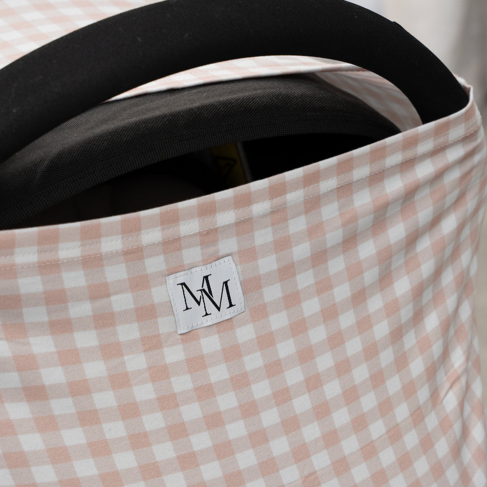 Beige Gingham Multi-Use Cover
