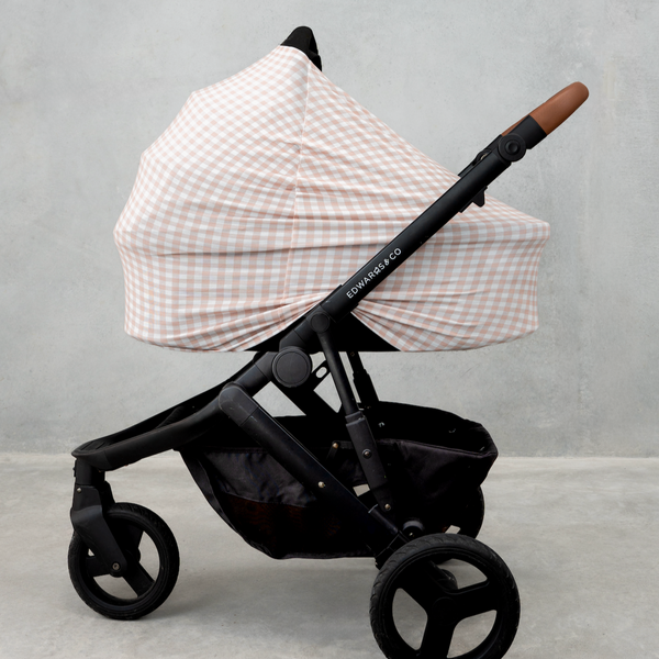 Beige Gingham Multi-Use Cover