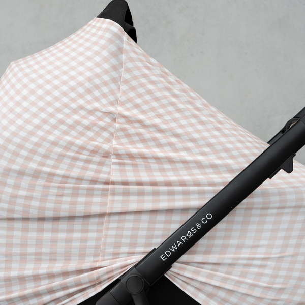 Beige Gingham Multi-Use Cover